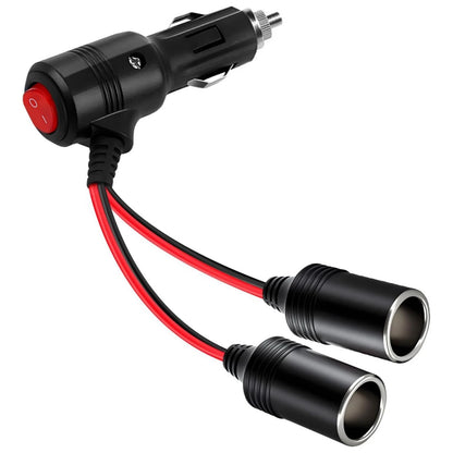 1PCS Universal Car Cigarette Lighter Splitter Adapter 9.8in/25cm