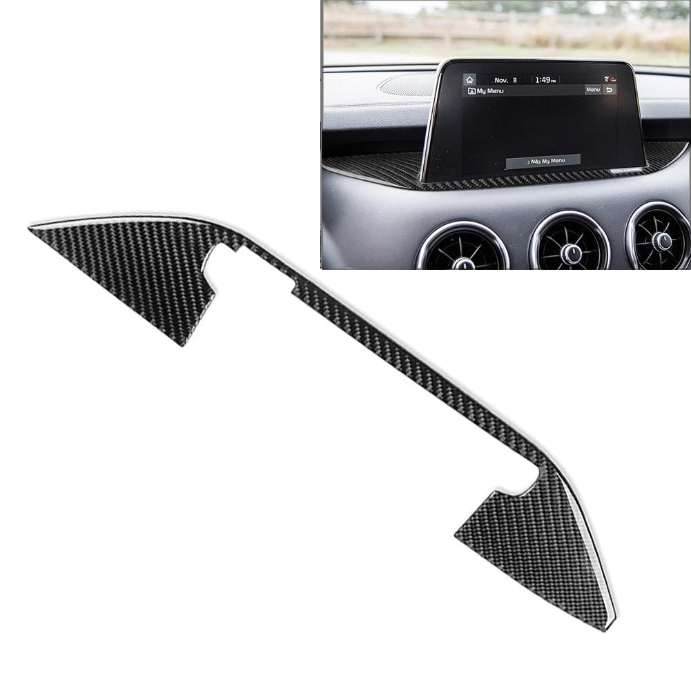 Carbon Fiber Navigation GPS Panel Cover for Kia Stinger (2018–2023)