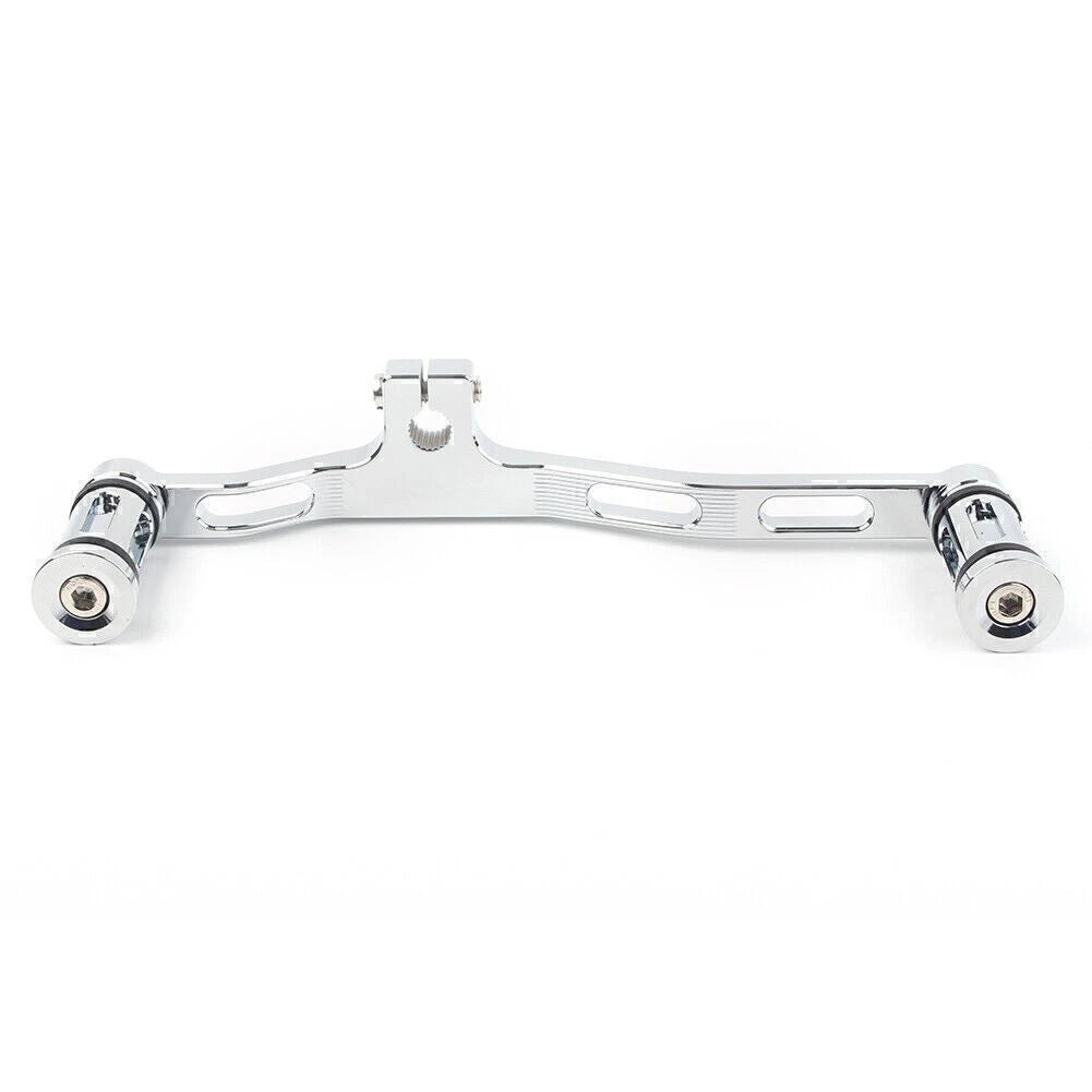 Slotted Gear Shifter Lever for Harley Dyna FXD (Mid-Control, Chrome)