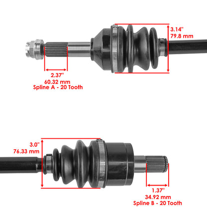 Rear Left Right CV Joint Axle Replacement for Kawasaki Brute Force 650 (2006–2013)