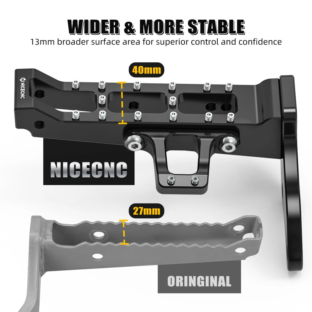 Extended Footrest Foot Pegs for Yamaha Banshee 350 (1987–Present) 3GG-27421-01-00