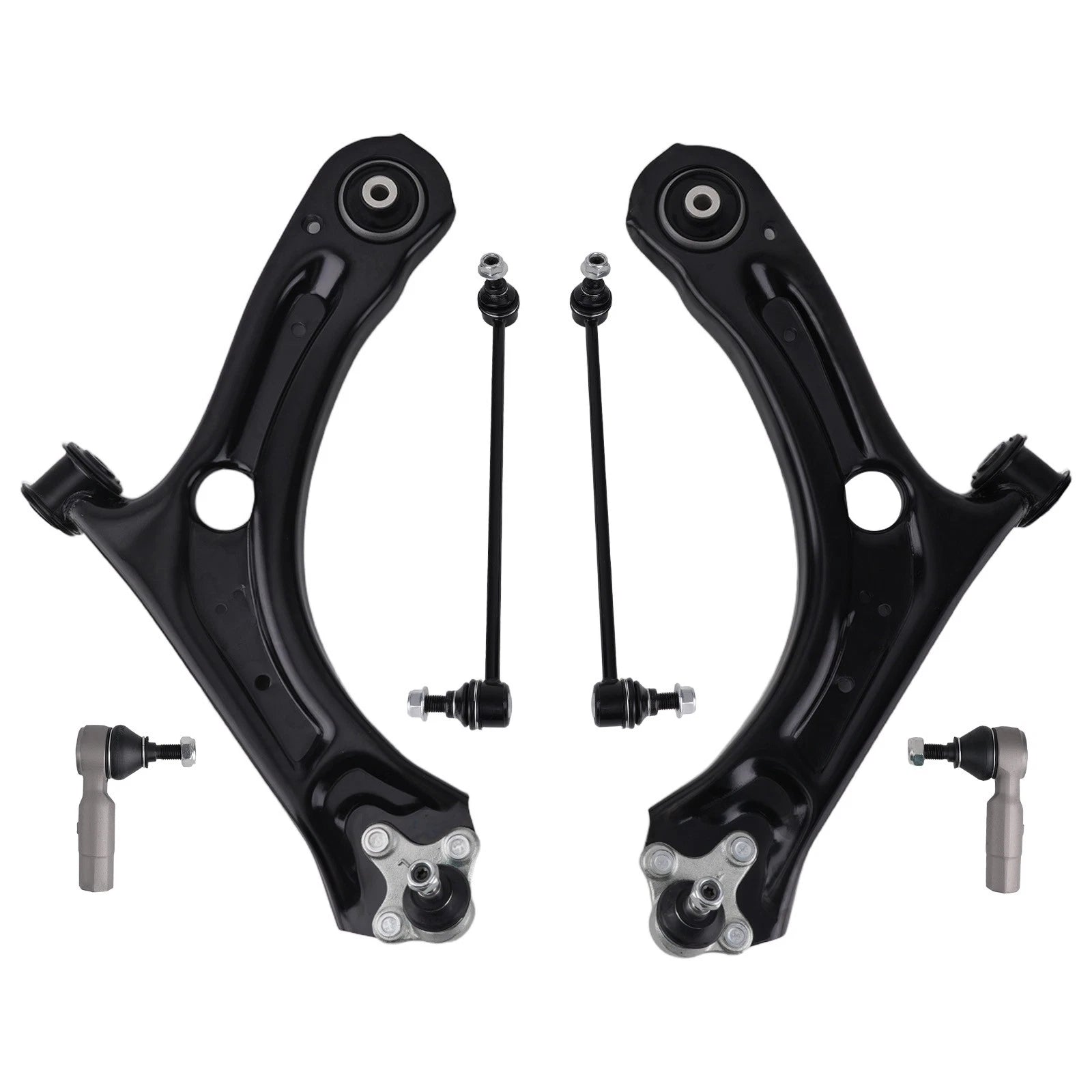 Front Lower Control Arm Tie Rods Sway Bar End Link for Volkswagen Passat Beetle (2012–2017)