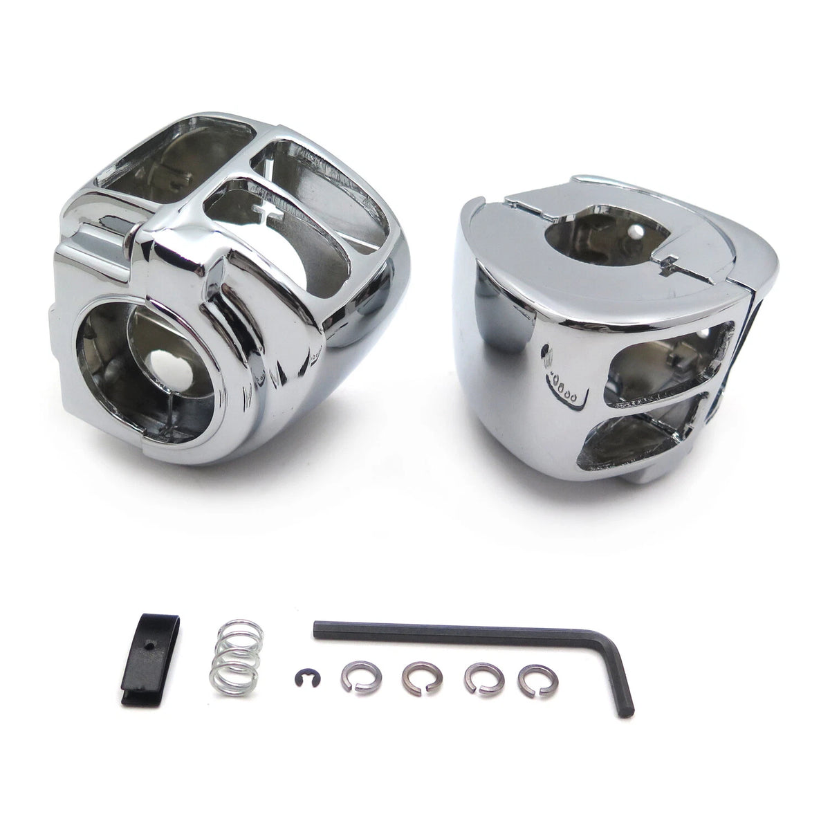 Chrome Switch Housing Cover for Harley Sportster Dyna Softail V-Rod (2002–2010)