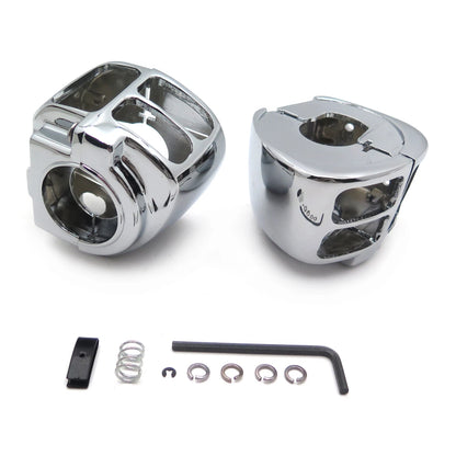 Chrome Switch Housing Cover for Harley Sportster Dyna Softail V-Rod (2002–2010)
