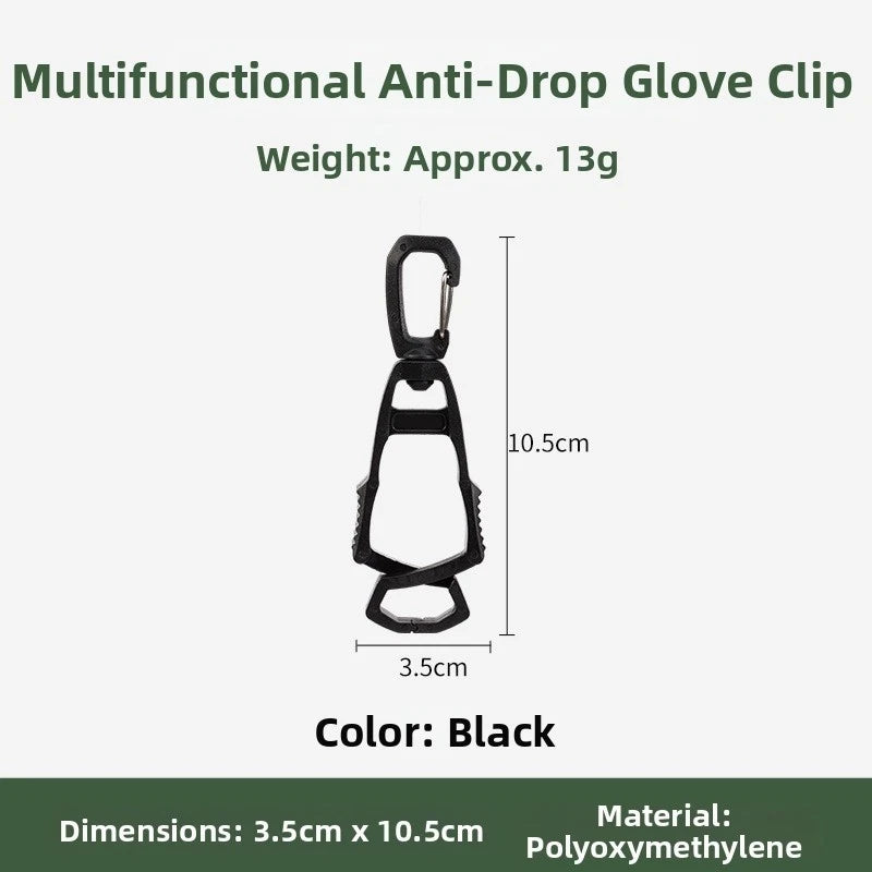 Multipurpose Secure Plastic Clamp Hook for Lightweight Outdoor Gloves