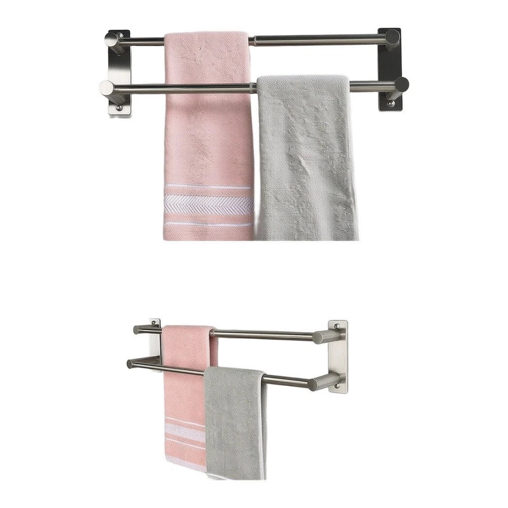 32 Inch Stainless Steel Double Towel Bar for Robust Screw Mount Design