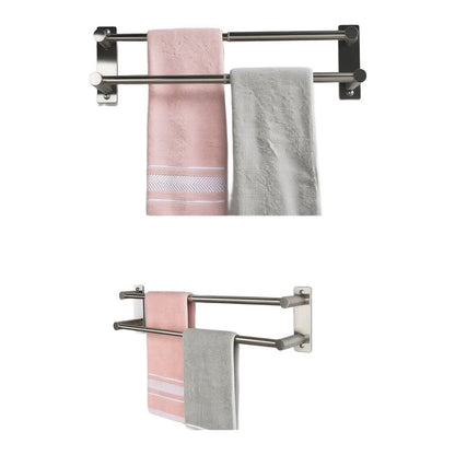 32 Inch Stainless Steel Double Towel Bar for Robust Screw Mount Design