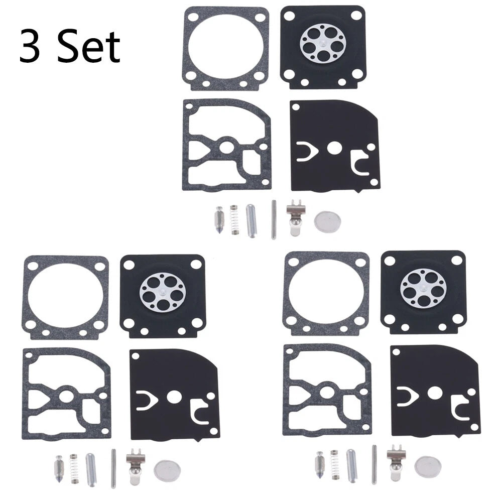 Set of 3 Carburetor Gasket Rebuild Kit for ZAMA RB-129 C1M-W26A C1M-W26B C1M-W26C