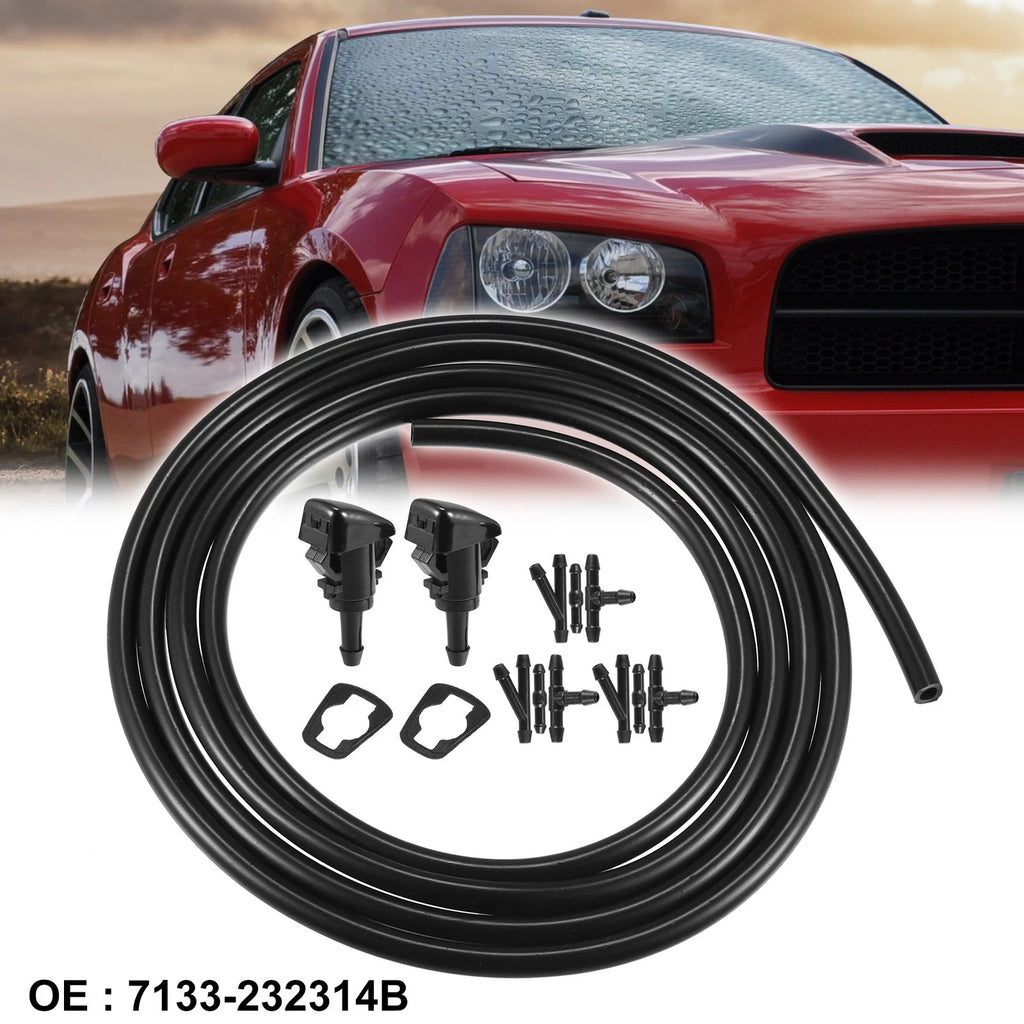Windshield Washer Nozzle Hose Kit with 2pcs for GMC Chevrolet (2000–2020)