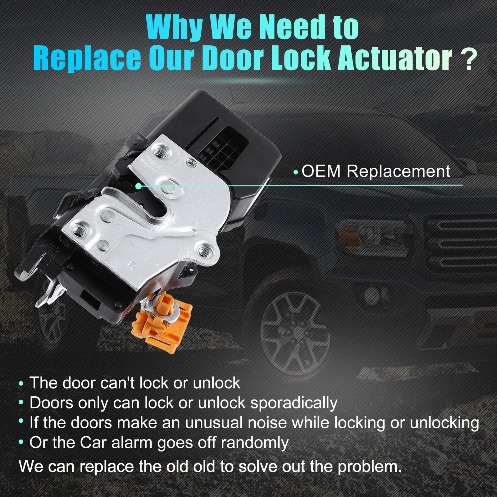 Door Lock Actuator Motor Front Right Replacement for Chevy Impala (2001–2016)