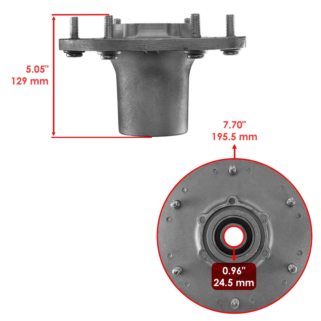 Deck Spindle Assembly Heavy Duty for Exmark LZS80TDYM604 (2006–2007)