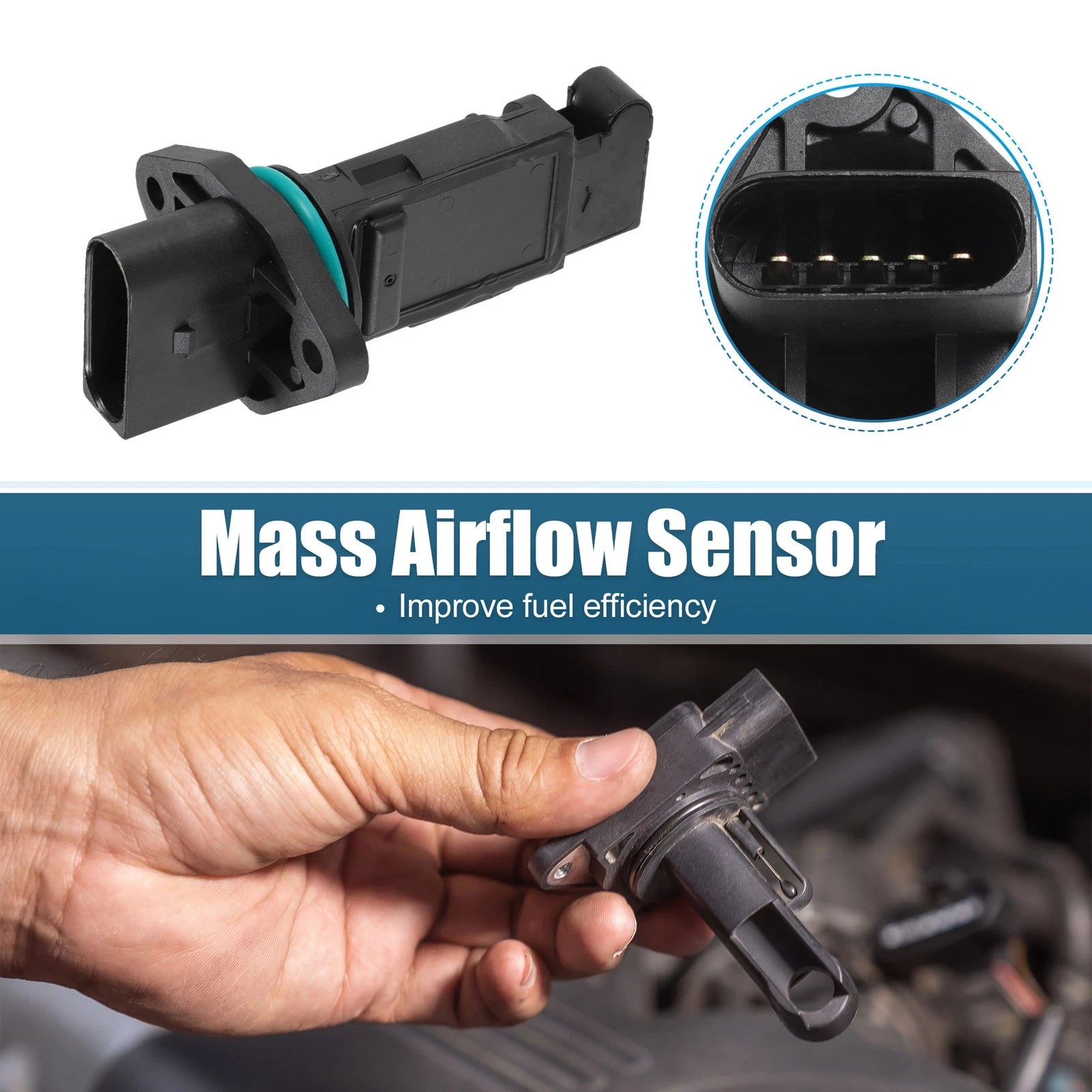 Mass Air Flow Sensor Meter Replacement for Audi A3 for Ford Galaxy (2010–2016)