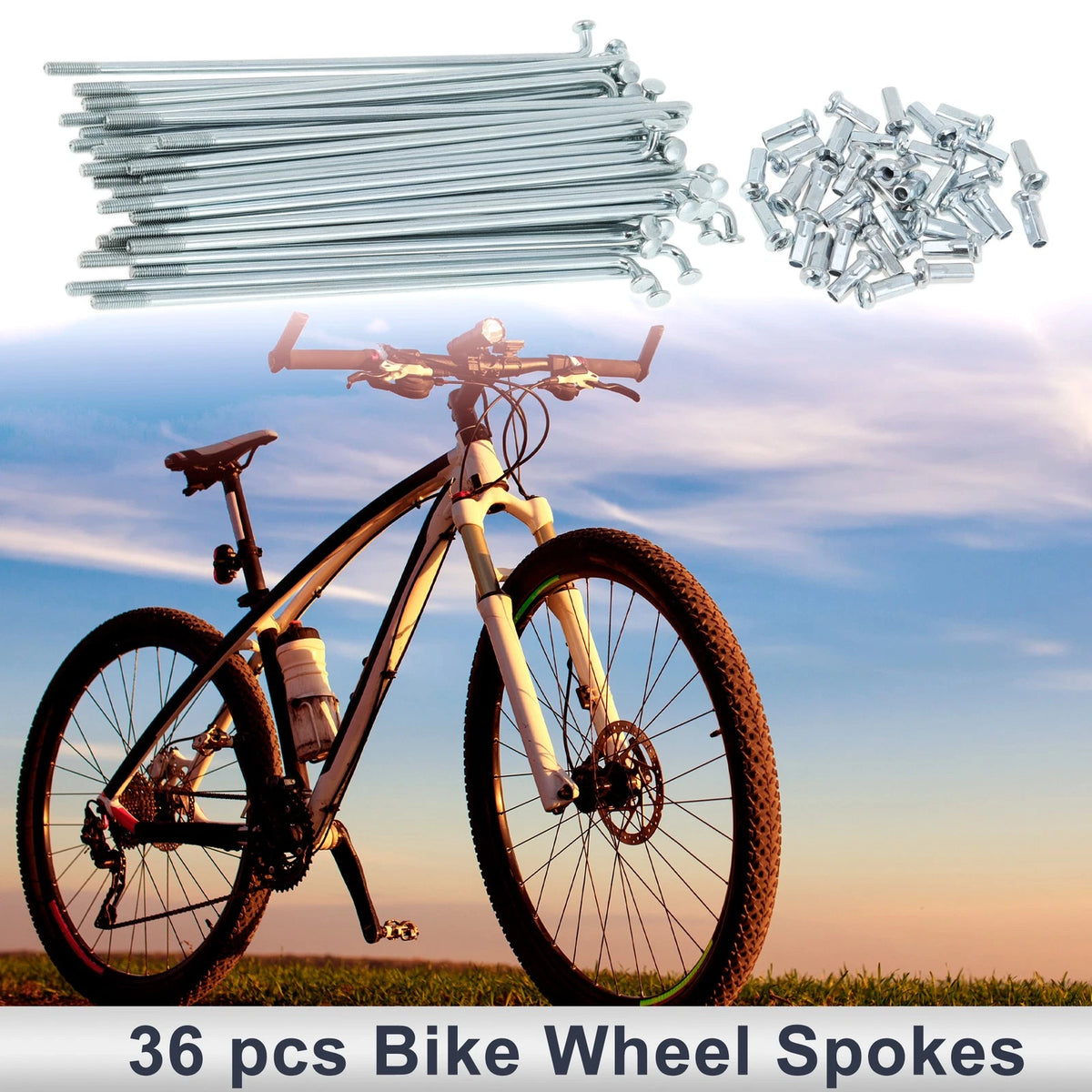 Bicycle Spokes Nipple Set 12G 110mm Carbon Steel for Universal (Any)