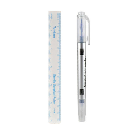 Semi Permanent Makeup Eyebrow Tattoo Pen + Measuring Ruler Set
