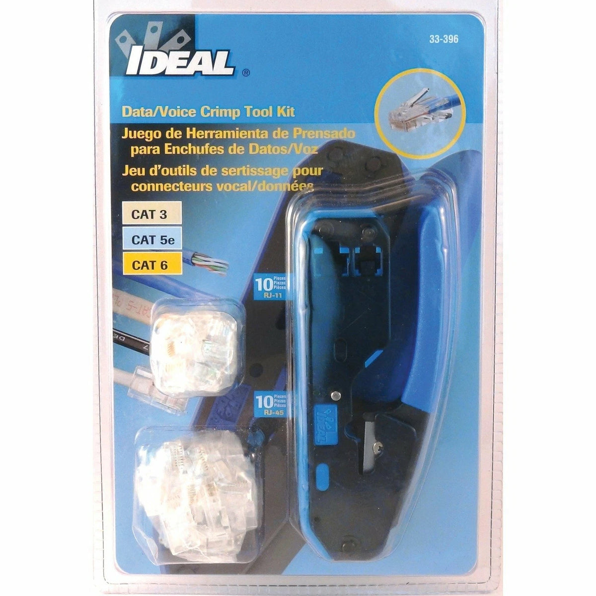 Crimp Tool Kit for Ideal 33-396 Data/Voice RJ45/RJ11