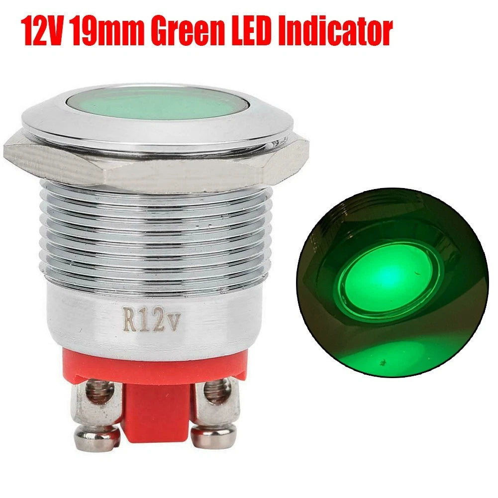 12V DC Indicator Light for Universal Applications (19mm)