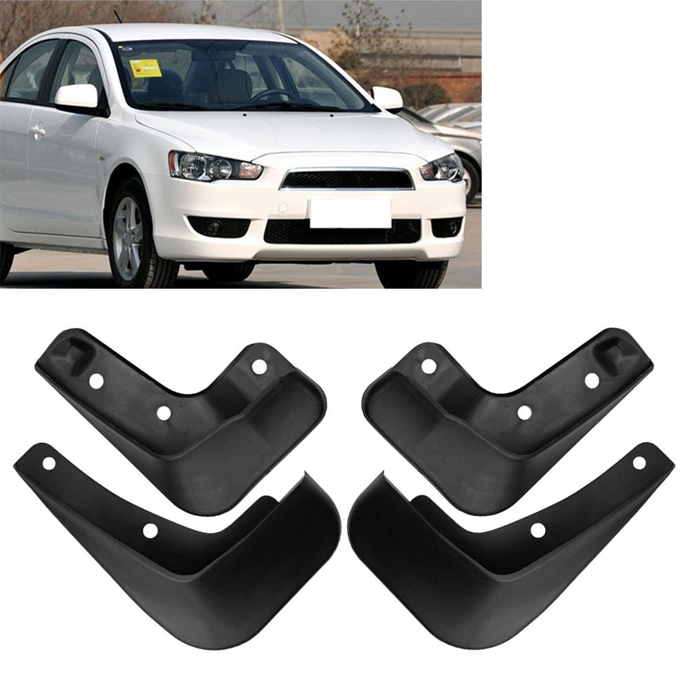 Set of 4 Mud Flaps Splash Guards for Mitsubishi Lancer 2009–2011