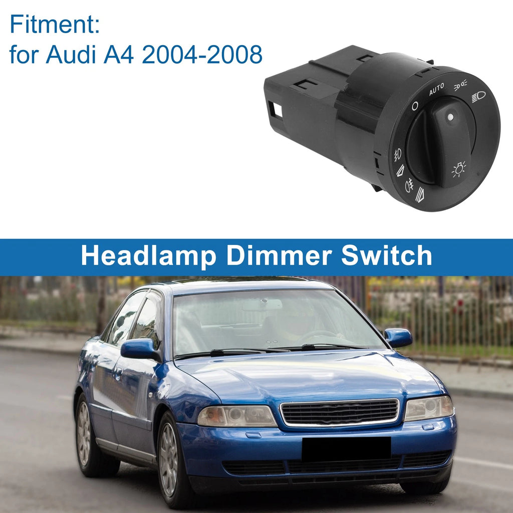 Headlight Switch OEM Replacement for Audi A4 (2004–2008) Black