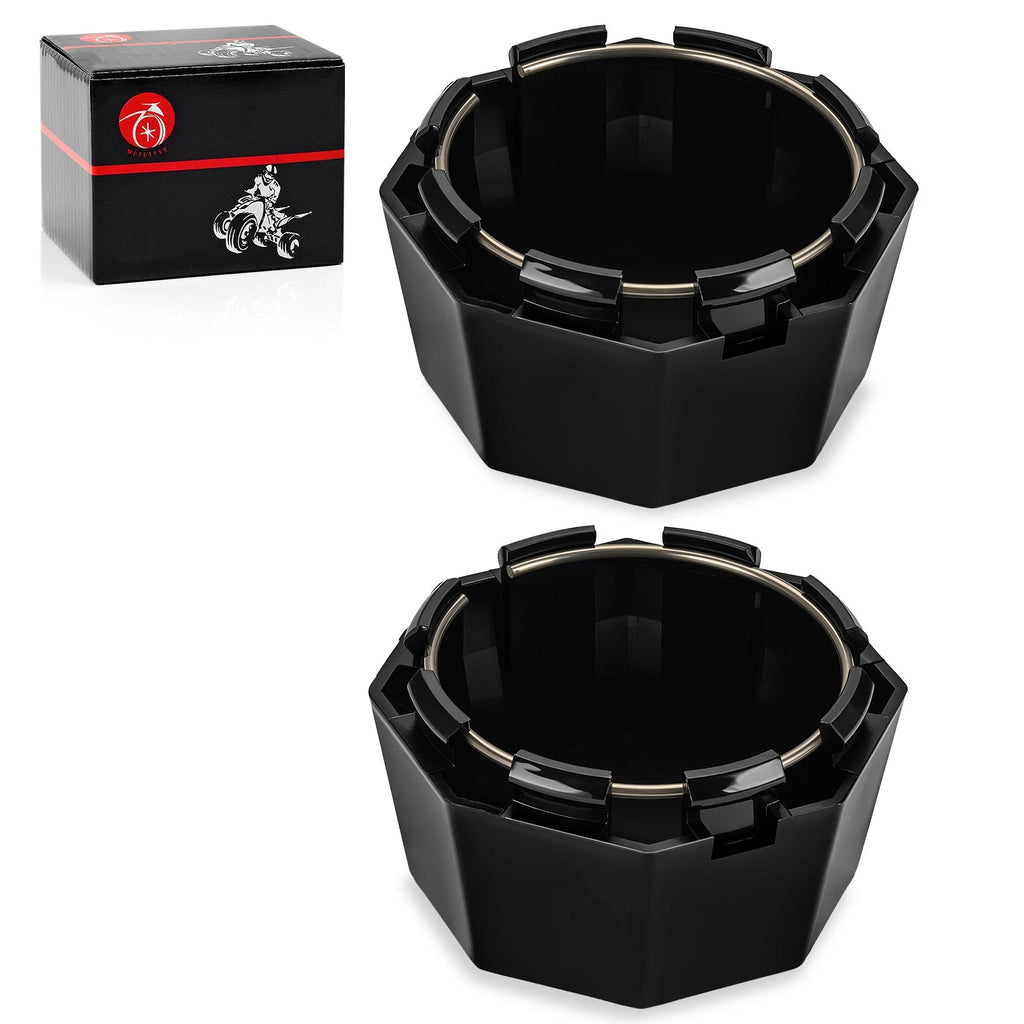 2Pcs Matte Black Hub Cap Cover for Polaris Sportsman 570 (2015–2025) 5451374-458