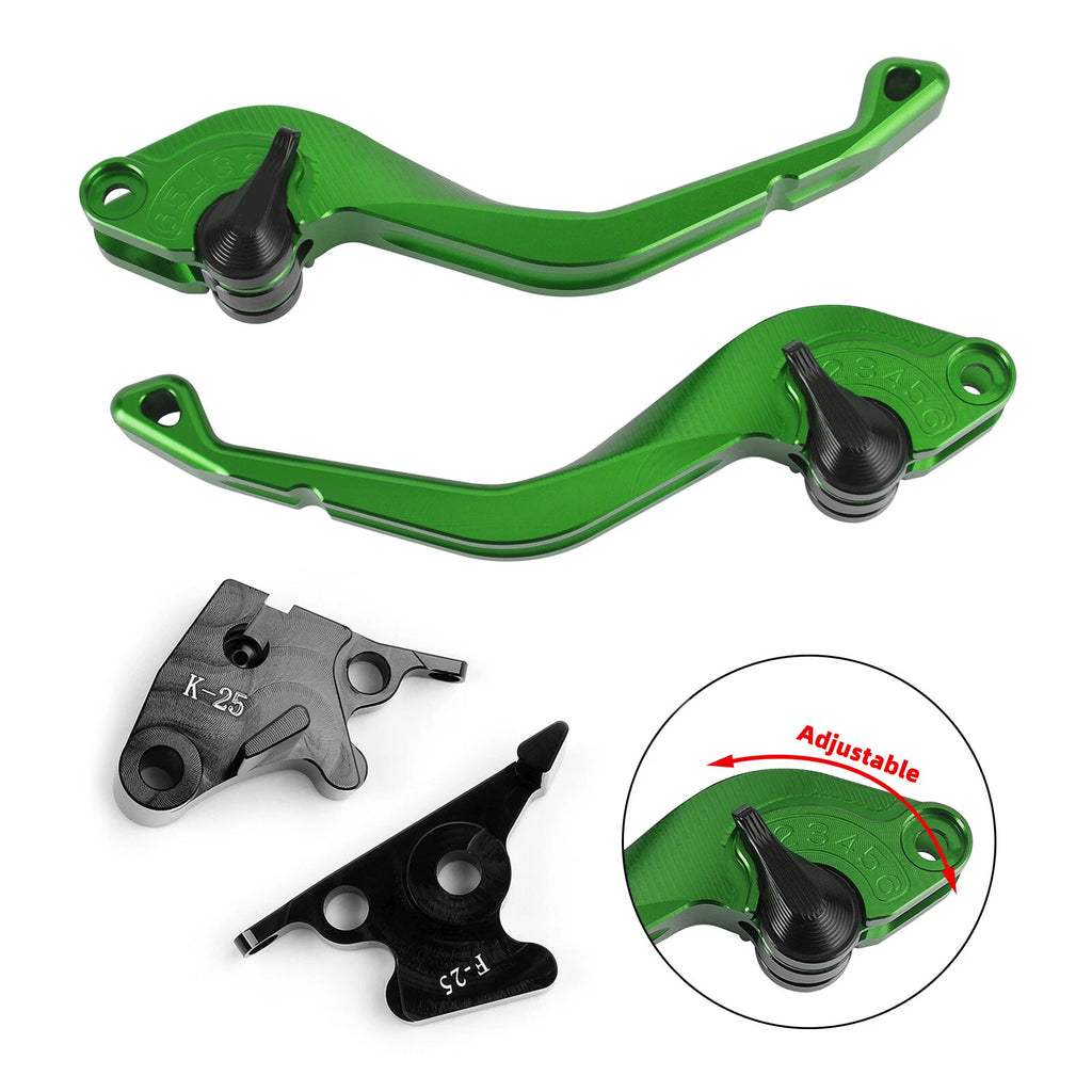 CNC Short Clutch Brake Lever for Kawasaki Ninja 250R 300R 400 Z250SL Z300 (2008–2020)