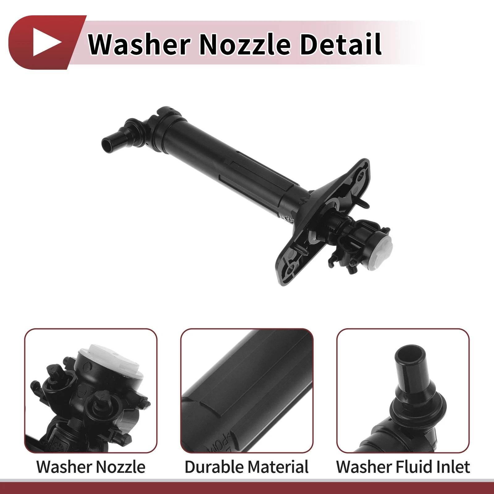 Front Driver Side Headlight Washer Nozzle for Seat Ibiza (2008–2017) No. 6J0955965