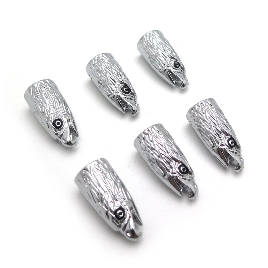 Set of 6 Chrome Eagle Head Bolts for License Plate Frame