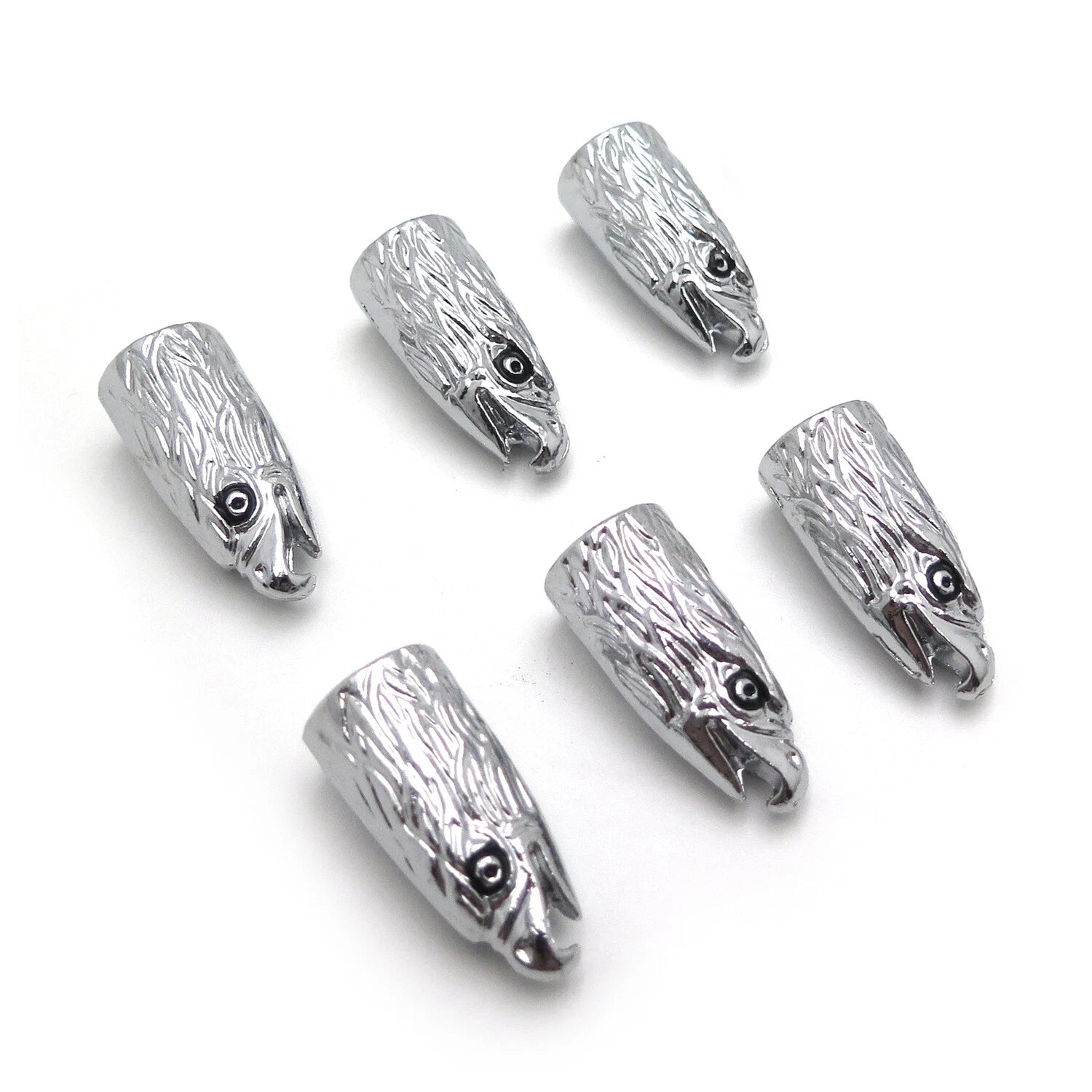 Set of 6 Chrome Eagle Head Bolts for License Plate Frame
