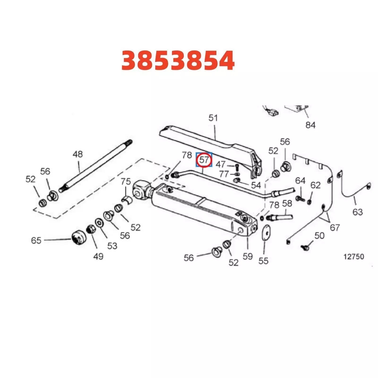 Hydraulic Trim Hose for Volvo Penta SX-C DP-S SX-SLT (3853854 985614 983946 9839469)