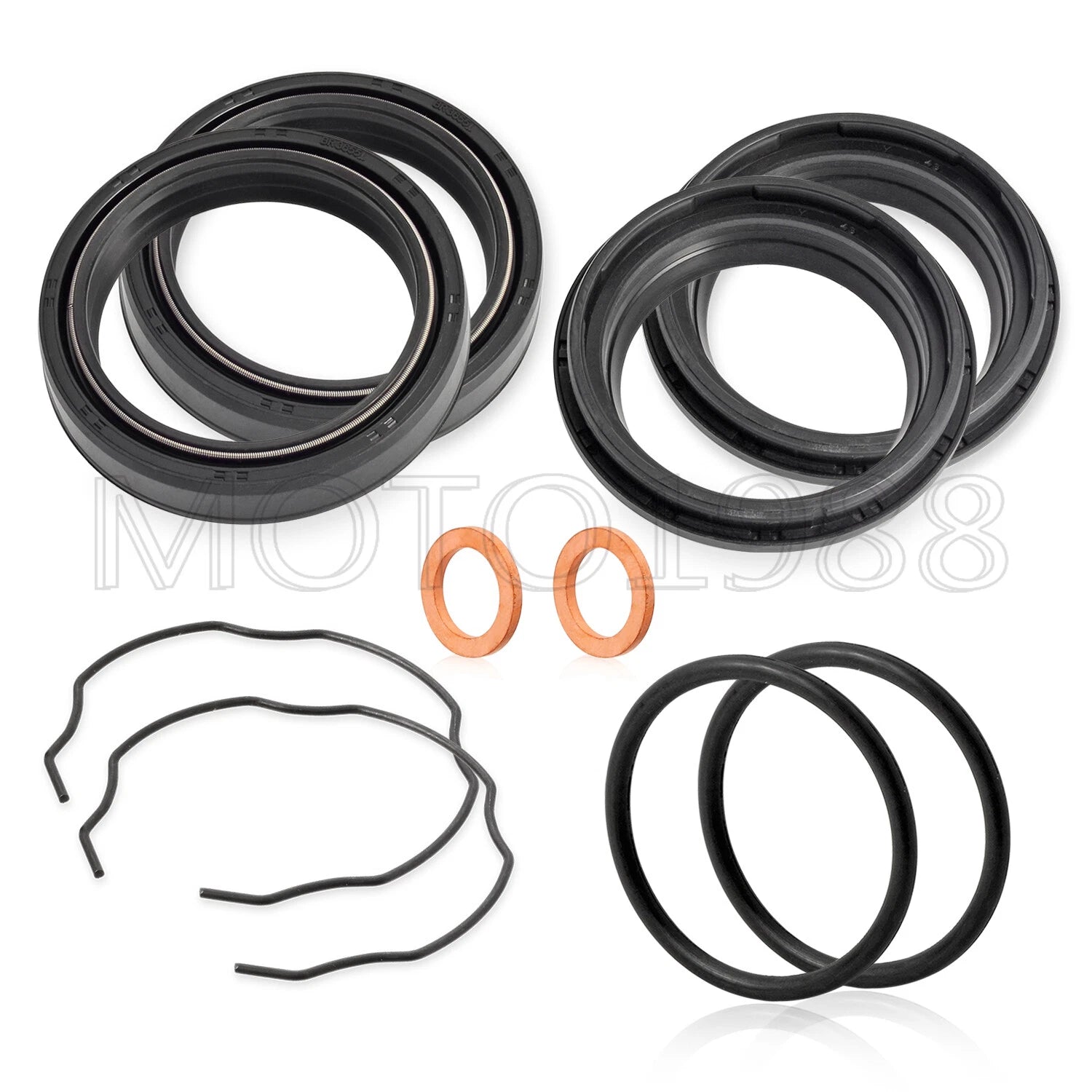 Front Fork Shock Absorber Oil Seal Kit for Suzuki GSXR1000 (2005–2008), GSX1300R (2008–2015)