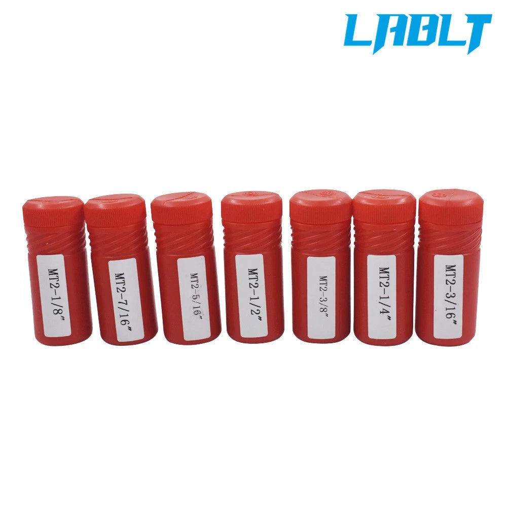 7Pcs #2 Morse Taper Round Collet Chuck Set for MT2 (1/8" - 1/2")