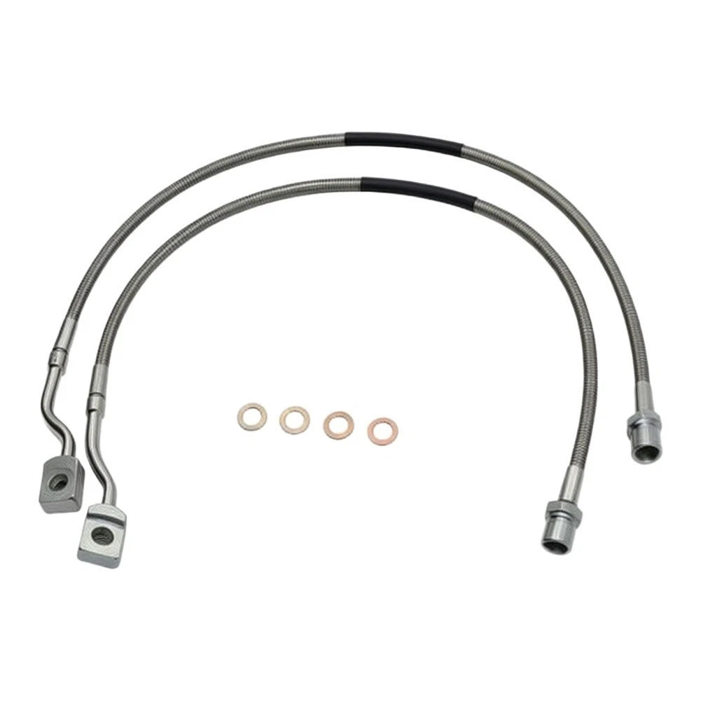 Front Brake Lines for - Extended Steel Hoses