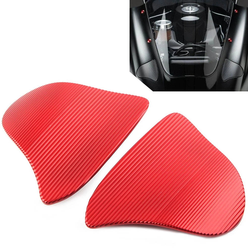Set of 2 Rear View Mirror Block Off Base Plates for Yamaha YZF-R1 (2020) Red