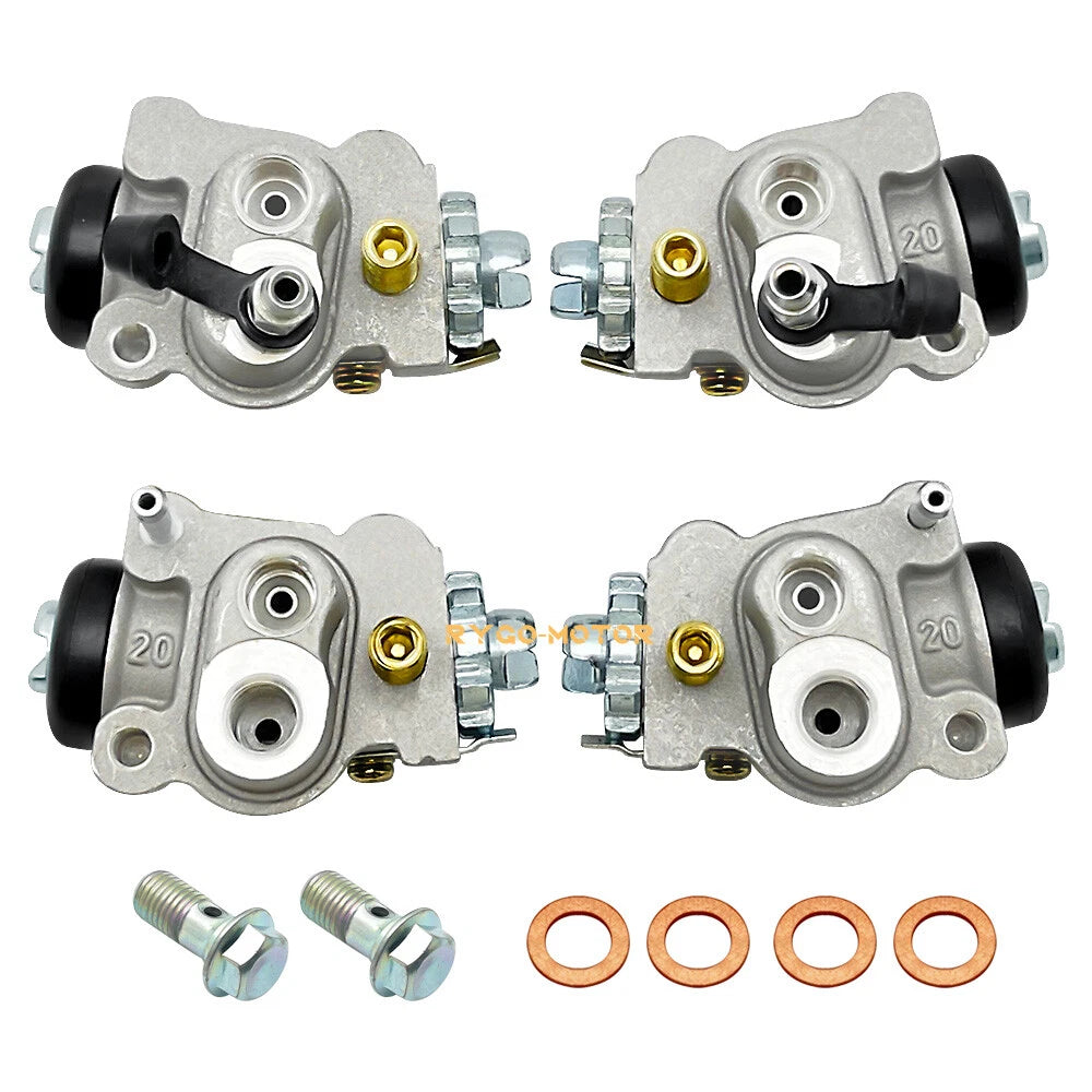 Set of 4 Front Brake Wheel Cylinders for Honda Rancher 400 TRX400FA TRX400FGA (2004–2007)