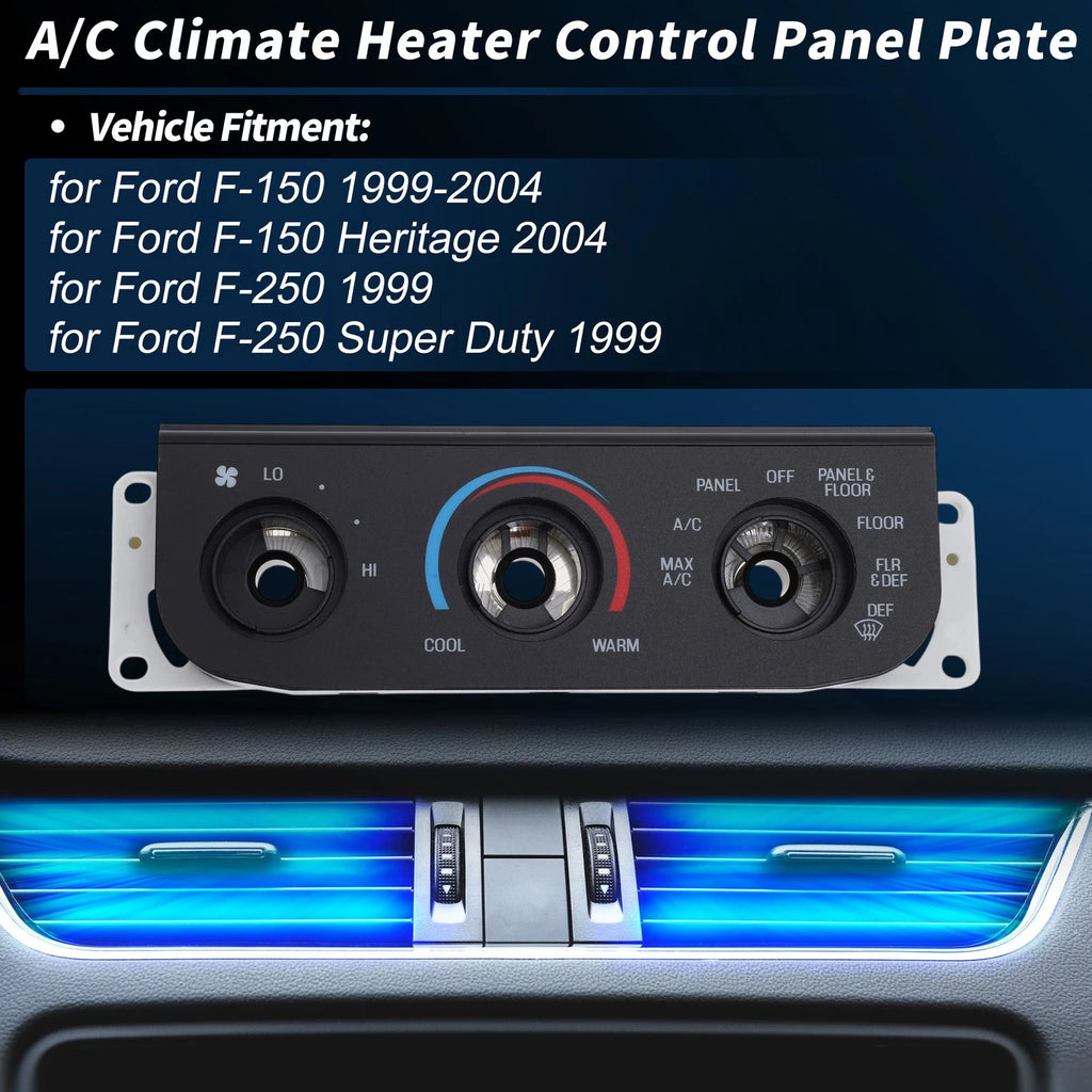 A/C Climate Heater Control Panel Plate for Ford F-150 (1997–2003)