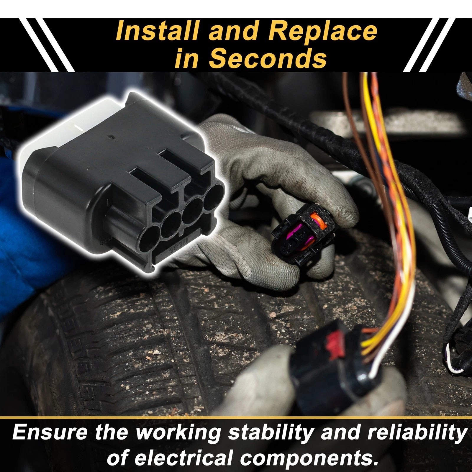 Ignition Coil Connector Plug 4 Pin for Chevrolet Prizm (1999–2002) Female