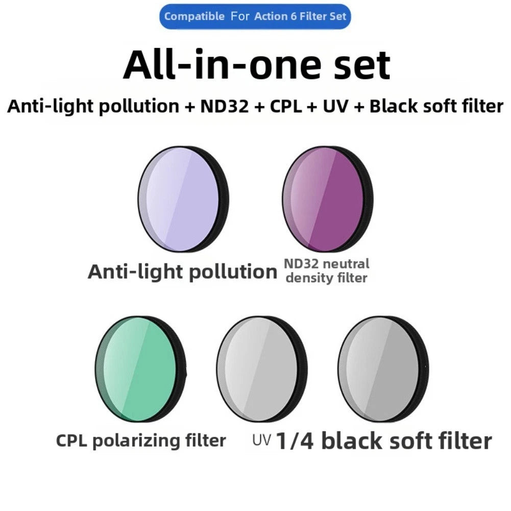 Optical Filters for DJI Action 6 Camera (2023)