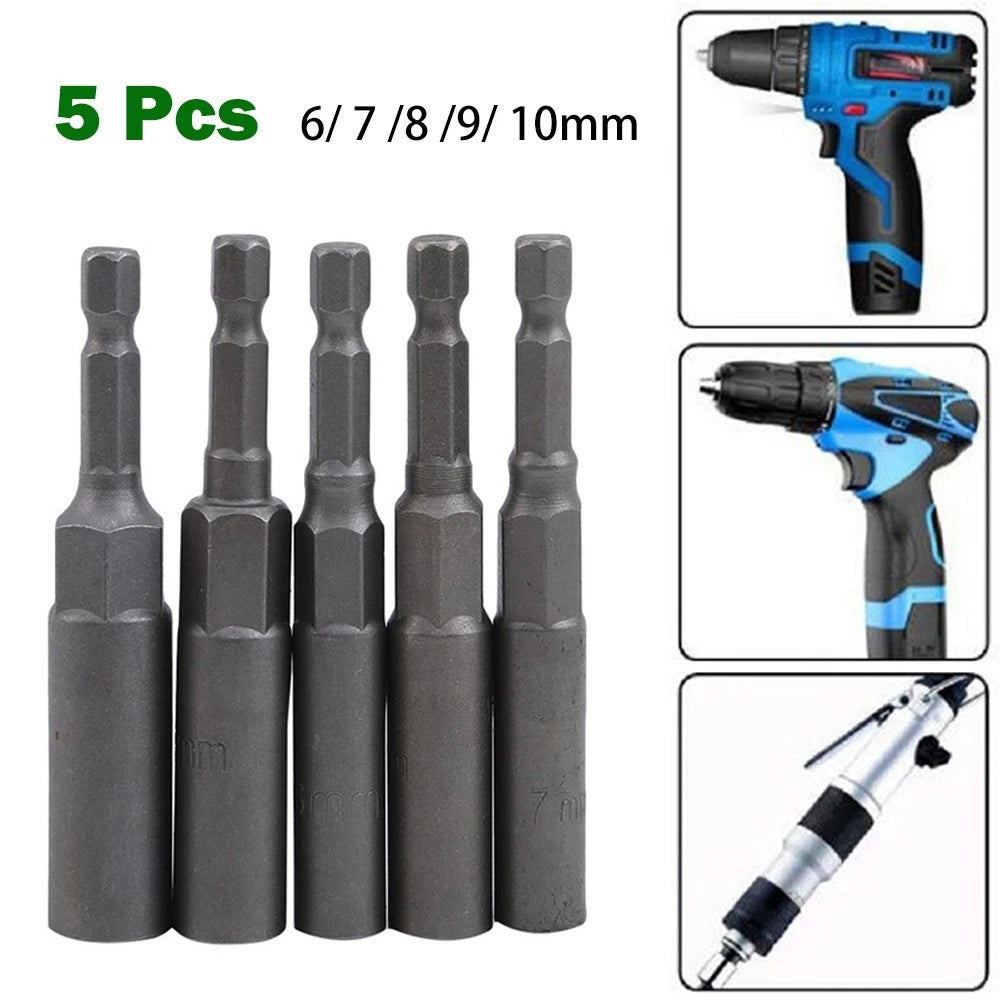 5pcs Hex Socket Drill Adapter Set for Electric Screwdriver (Universal)