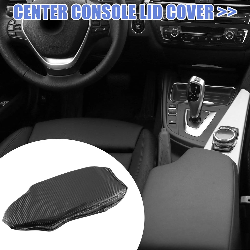 Center Console Armrest Cover Right Side for BMW F30 Protector Gray Stitches