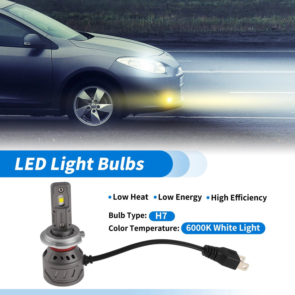 H7 LED Light Bulbs Replacement for 6000K No Flicker