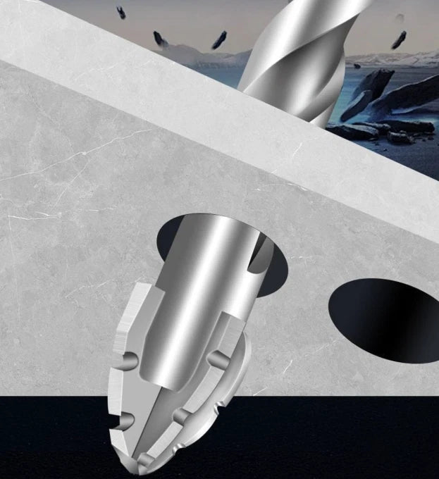 Set of 4 Wear-Resistant Masonry Drill Bits for Various Applications