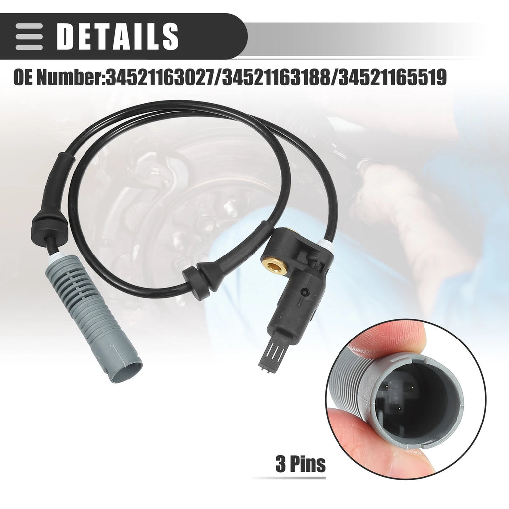 2X ABS Sensor for BMW 318i (1992–1998) No. 34521163027