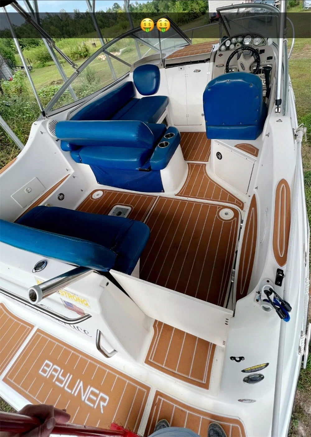 EVA Foam Teak Deck Flooring Mat for Bayliner 245 SB (2003)