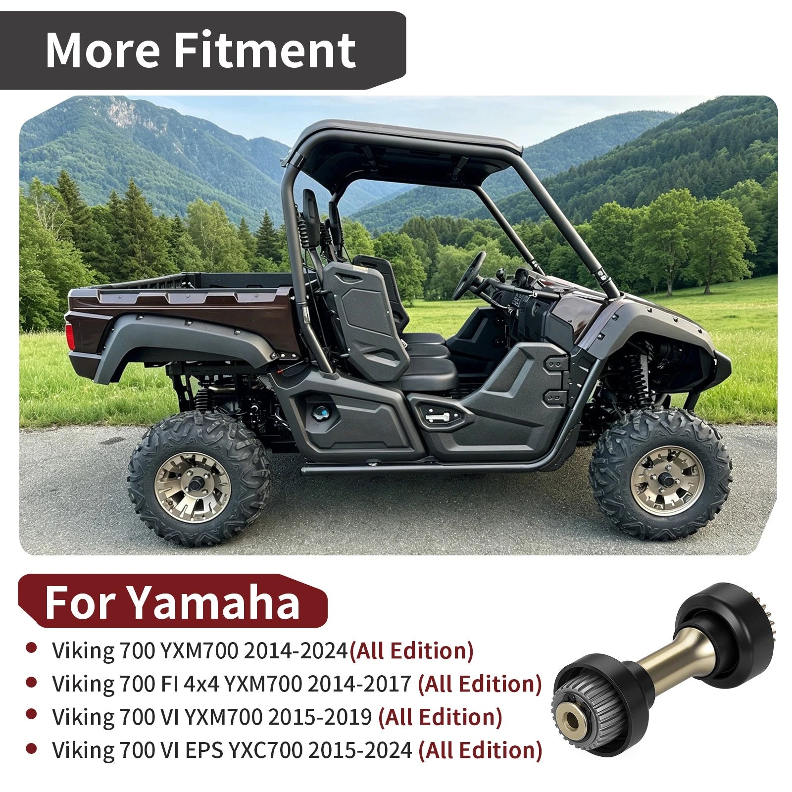 Rear Drive Shaft Assy for Yamaha Viking 700 YXM700 YXC700 (2014–2024) 1XDG61720000