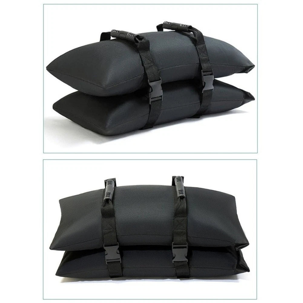 Reusable fillable sandbags for cantilever umbrella base