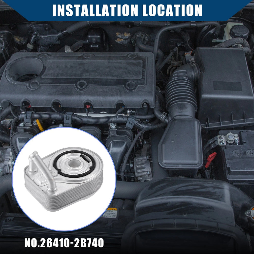 Engine Oil Cooler Replacement for Hyundai Elantra (2015–2019) Durable Metal