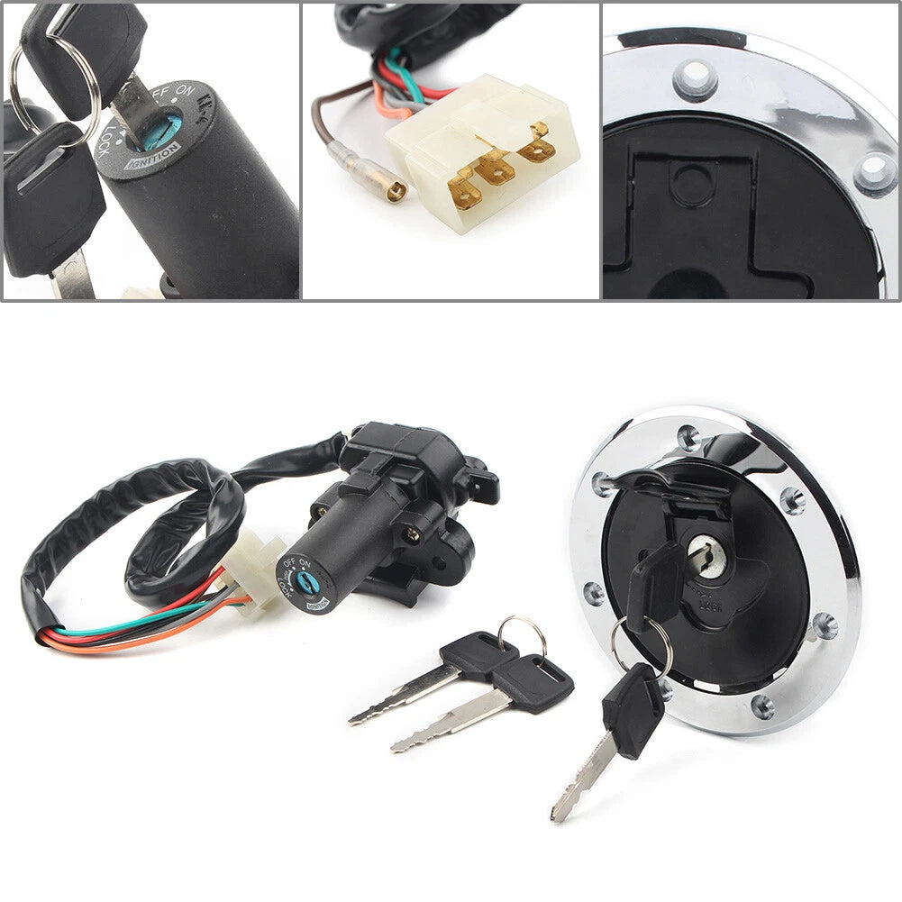 Fuel Gas Cap Ignition Switch Lock Set for Kawasaki Ninja ZX6R (2000–2002)