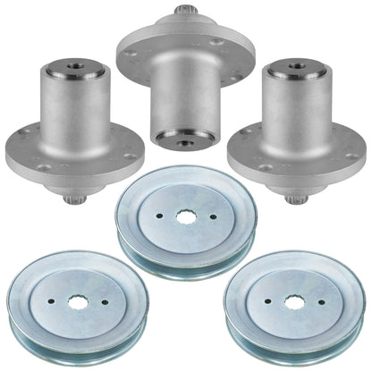 Deck Spindles with 6.47 in Pulleys for Hustler Raptor SD (2013–2016)