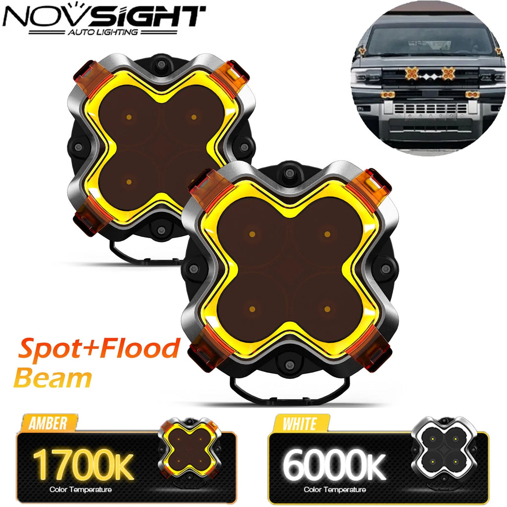 2X 6" LED Work Lights Pod for Off Road Vehicles (Universal)