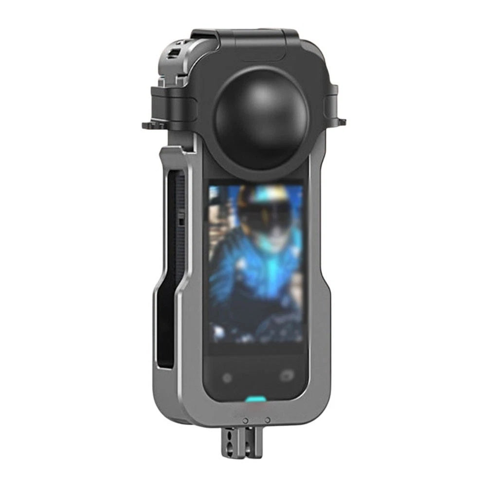Gray Metal Cage with Lens Cover for Insta360 X5