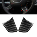Carbon Fiber Steering Wheel Panel Trim for Audi A6 A7 (2012–2018)
